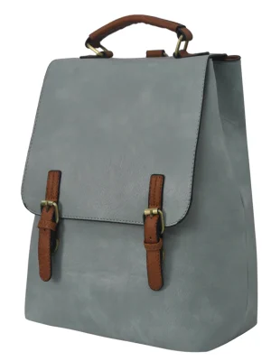 Stylish Backpack With Brown Leather Straps