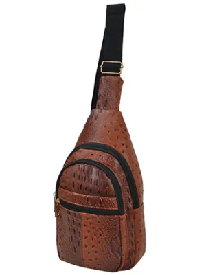 Vintage-Style Faux Leather Sling Bag