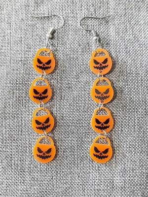 Spooky Halloween Pumpkin Earrings