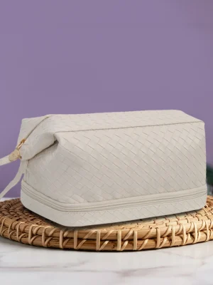 Elegant Woven Cosmetic Bag