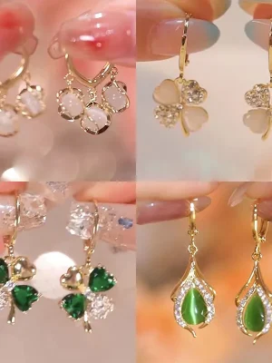Water Droplet Zircon Drop Earrings